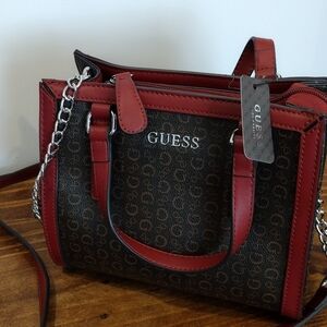 Guess Red and Brown Women's Bag
